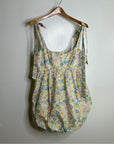 Lovers + Friends 100% Cotton Floral Pastel Bubble Hem Mini Dress