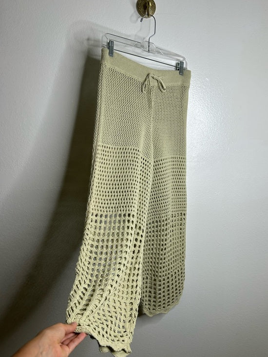 Free People 'Fre-est' 100% Cotton Knit Crochet Balloon Leg Neutral Pant