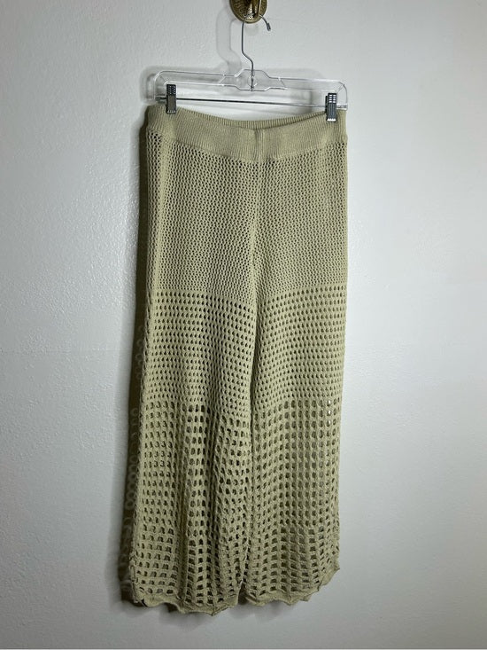 Free People 'Fre-est' 100% Cotton Knit Crochet Balloon Leg Neutral Pant