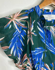 Trovata Birds of Paradis Cotton Ramie Short Sleeve Lightweight Blouse Top