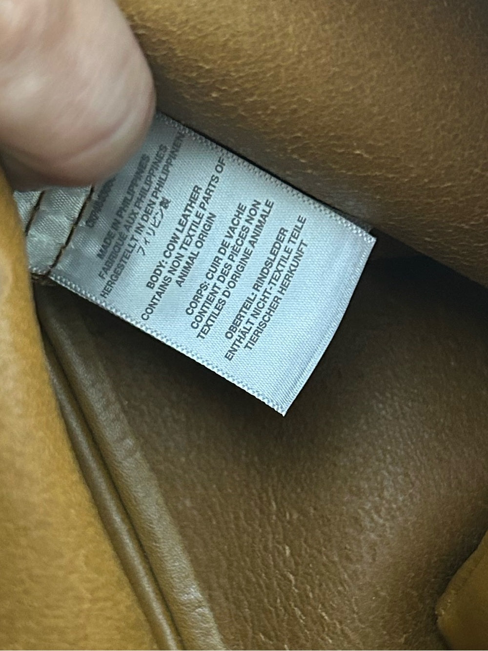 Madewell 100% Leather Tan Transport Tote Bag Front Pocket