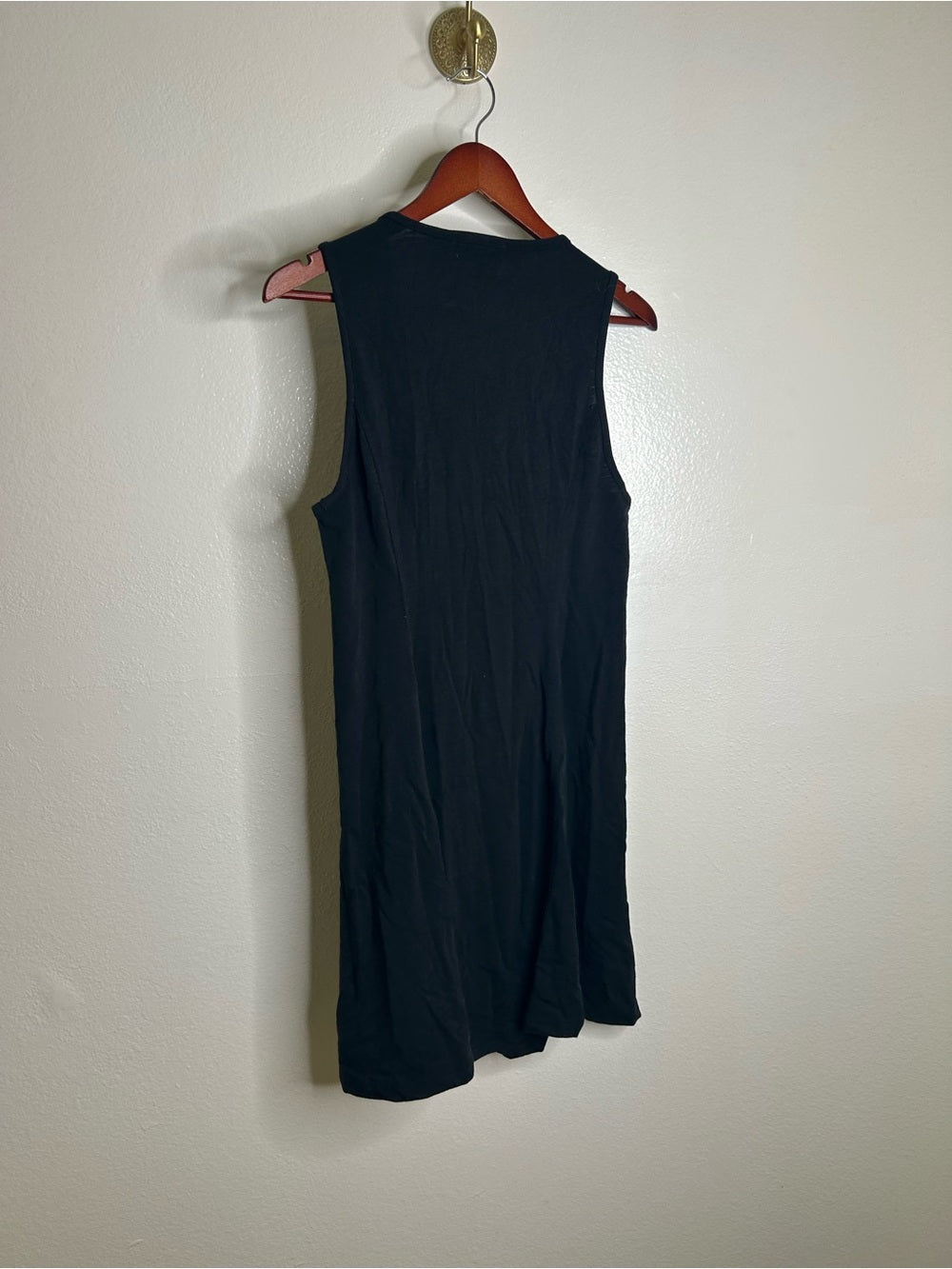 Nation LA 100% Cotton Black Gold Button V - Neck Button Down Mini Dress