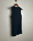 Nation LA 100% Cotton Black Gold Button V - Neck Button Down Mini Dress