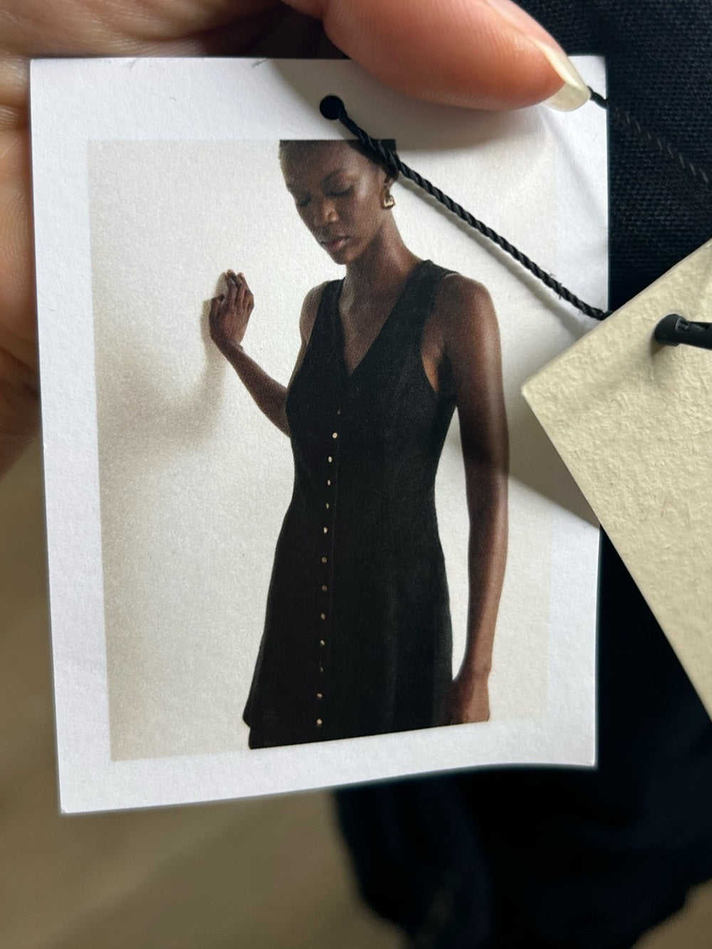 Nation LA 100% Cotton Black Gold Button V - Neck Button Down Mini Dress