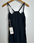 MATE The Label 100% Linen Button Down Tank Jumpsuit in Black