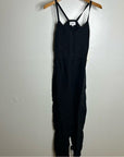 MATE The Label 100% Linen Button Down Tank Jumpsuit in Black