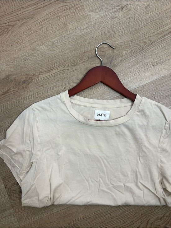 MATE the Label MATE The Label 100% Organic Cotton Cream Ivory Classic T - Shirt - Cotton