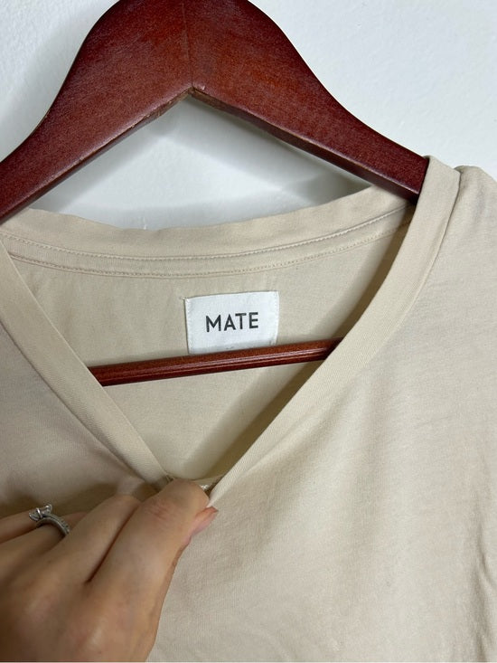 MATE the Label MATE The Label 100% Organic Cotton Cream Ivory Classic T - Shirt - Cotton