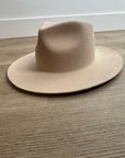 Gigi Pip 100% Australian Wool Tan Wesley Wide Brim Fedora Hat