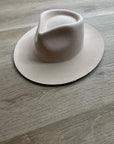 Gigi Pip 100% Australian Wool Tan Wesley Wide Brim Fedora Hat