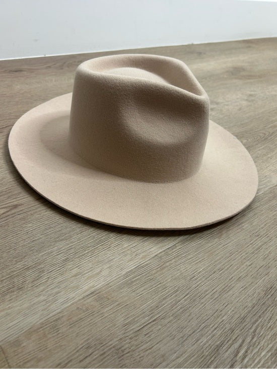 Gigi Pip 100% Australian Wool Tan Wesley Wide Brim Fedora Hat