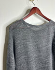 Eileen Fisher 100% Cotton Open Knit Gray Lightweight Handerchief Sweater
