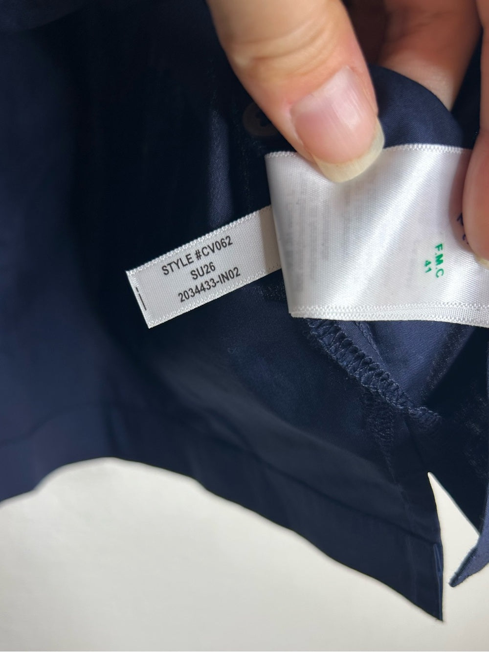 J. Crew 100% Cotton Navy Blue Scoop Neck Short Sleeve Button Down Blouse