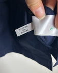 J. Crew 100% Cotton Navy Blue Scoop Neck Short Sleeve Button Down Blouse
