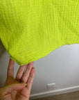 Nation LA 100% Cotton Gauze Bright Green Peasant Style Mimi Blouse
