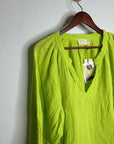 Nation LA 100% Cotton Gauze Bright Green Peasant Style Mimi Blouse