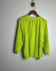 Nation LA 100% Cotton Gauze Bright Green Peasant Style Mimi Blouse
