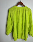 Nation LA 100% Cotton Gauze Bright Green Peasant Style Mimi Blouse