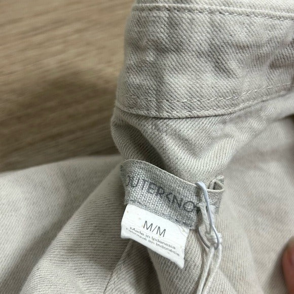 Outerknown Organic Cotton Linen Utility Straight Leg Jumpsuit in Natural