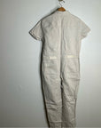 Outerknown Organic Cotton Linen Utility Straight Leg Jumpsuit in Natural
