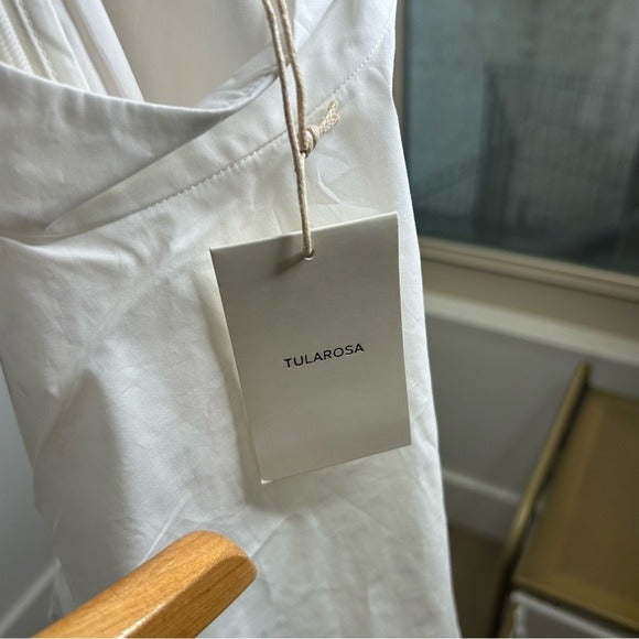 Tularosa Revolve 100% Cotton High Neck Wide Sleeve Blouse