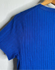 J. Crew Silk Cashmere Blend Ribbed Royal Blue Knit T- Shirt Top