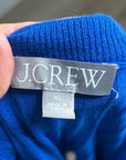 J. Crew Silk Cashmere Blend Ribbed Royal Blue Knit T- Shirt Top