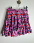 RHODE 100% Cotton Tiered Hilary Cotton Dot Multicolor Mini Skirt