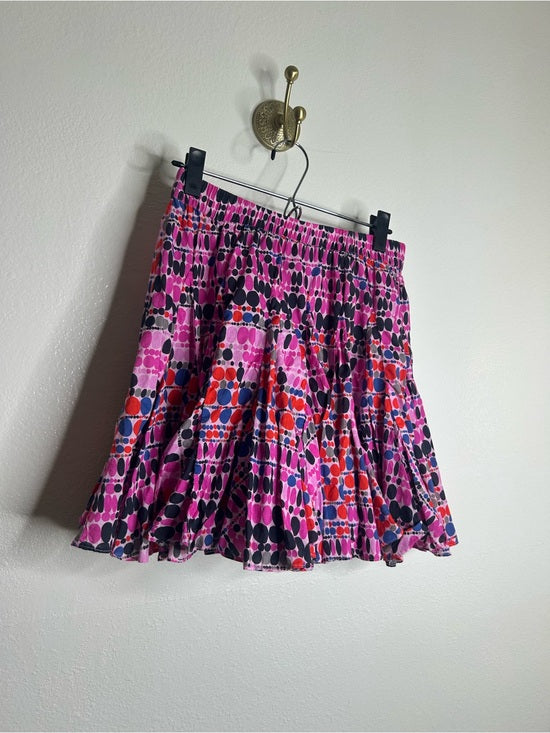 RHODE 100% Cotton Tiered Hilary Cotton Dot Multicolor Mini Skirt