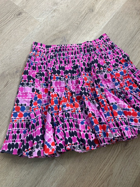 RHODE 100% Cotton Tiered Hilary Cotton Dot Multicolor Mini Skirt