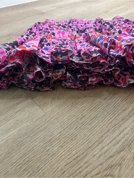 RHODE 100% Cotton Tiered Hilary Cotton Dot Multicolor Mini Skirt