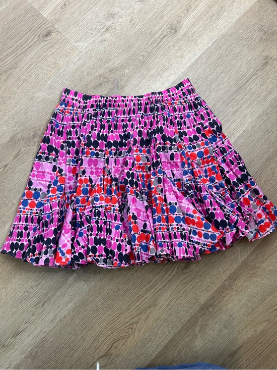 RHODE 100% Cotton Tiered Hilary Cotton Dot Multicolor Mini Skirt