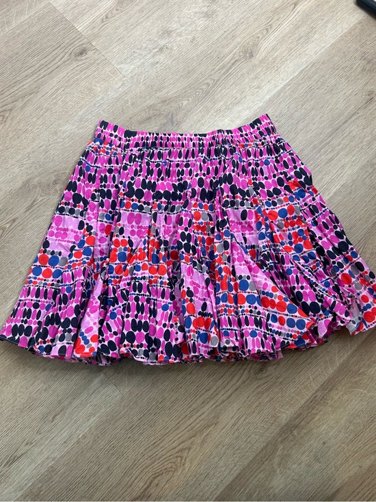 RHODE 100% Cotton Tiered Hilary Cotton Dot Multicolor Mini Skirt