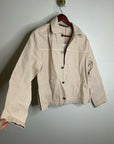 Enza Costa 100% Cotton Denim Field Jacket in Beige
