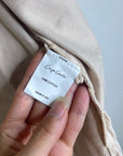 Enza Costa 100% Cotton Denim Field Jacket in Beige