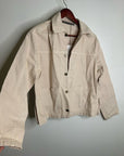 Enza Costa 100% Cotton Denim Field Jacket in Beige