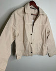 Enza Costa 100% Cotton Denim Field Jacket in Beige
