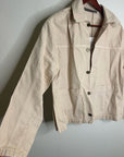 Enza Costa 100% Cotton Denim Field Jacket in Beige