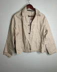 Enza Costa 100% Cotton Denim Field Jacket in Beige