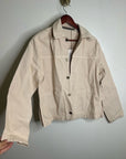 Enza Costa 100% Cotton Denim Field Jacket in Beige