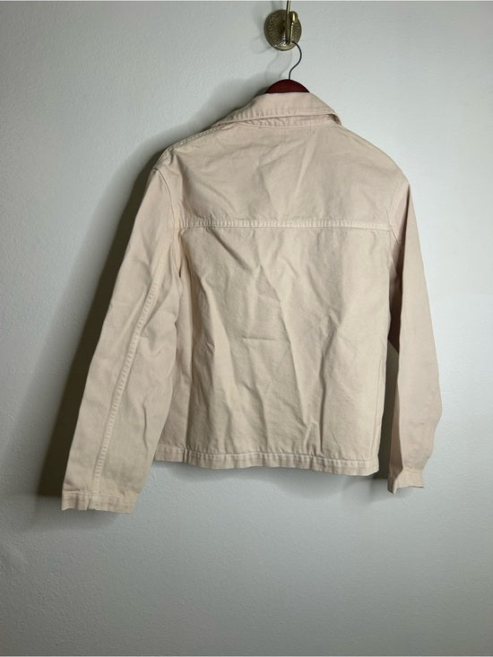 Enza Costa 100% Cotton Denim Field Jacket in Beige
