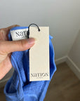 Nation LA 100% Cotton Penelope Smocked Midi Dress in Blue Laguna