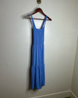 Nation LA 100% Cotton Penelope Smocked Midi Dress in Blue Laguna