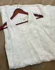 Reistor 100% Hemp White Cream Eyelet Floral Tank Midi Dress Relaxed Fit