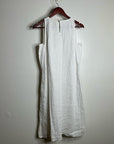 Reistor 100% Hemp White Cream Eyelet Floral Tank Midi Dress Relaxed Fit