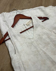 Reistor 100% Hemp White Cream Eyelet Floral Tank Midi Dress Relaxed Fit