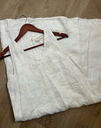 Reistor 100% Hemp White Cream Eyelet Floral Tank Midi Dress Relaxed Fit