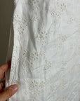 Reistor 100% Hemp White Cream Eyelet Floral Tank Midi Dress Relaxed Fit
