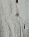 Grae Cove 100% Linen Tan One Button Lightweight Blazer Jacket