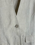 Grae Cove 100% Linen Tan One Button Lightweight Blazer Jacket